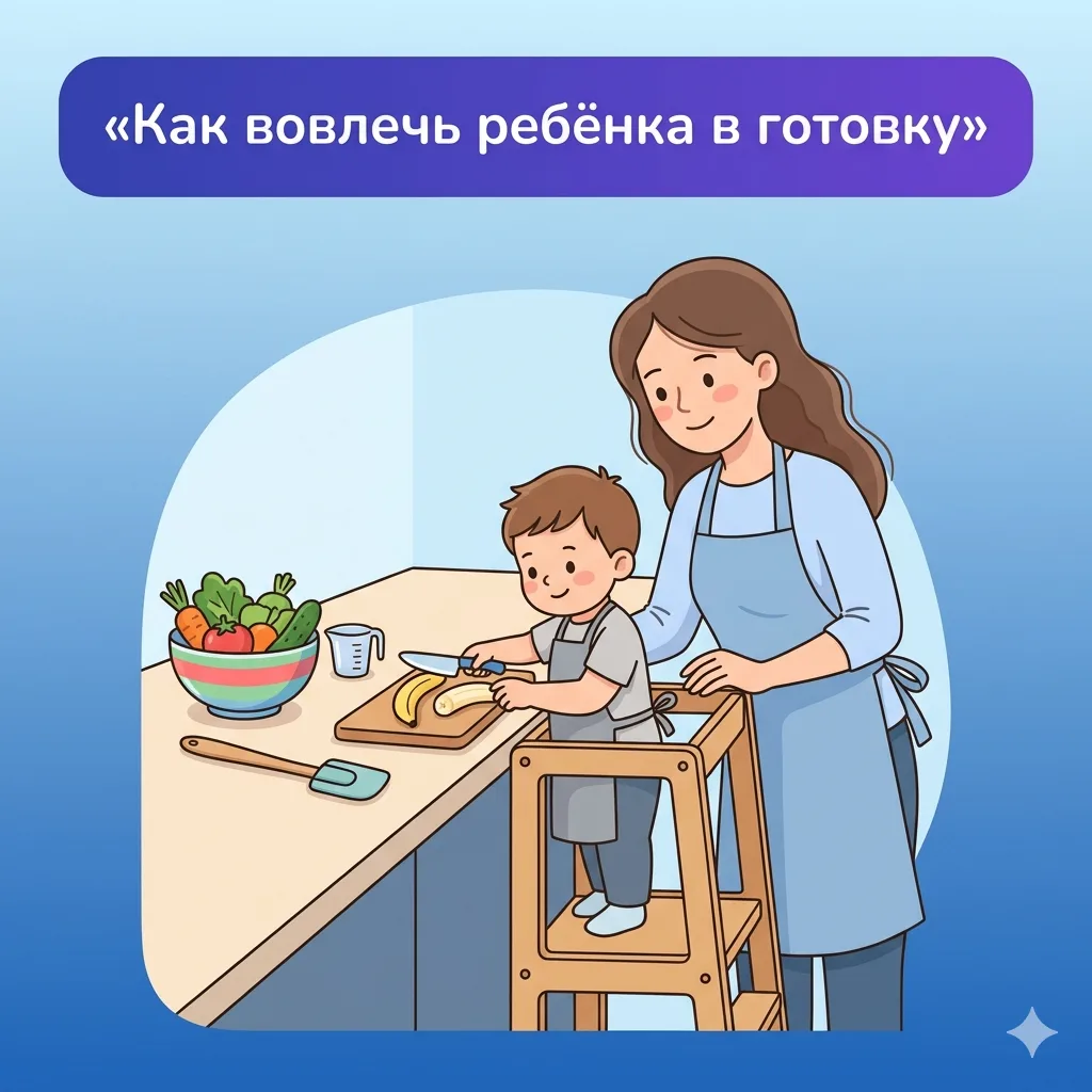 👶 Как вовлечь ребёнка в готовку и подружить с едой: безопасные лайфхаки