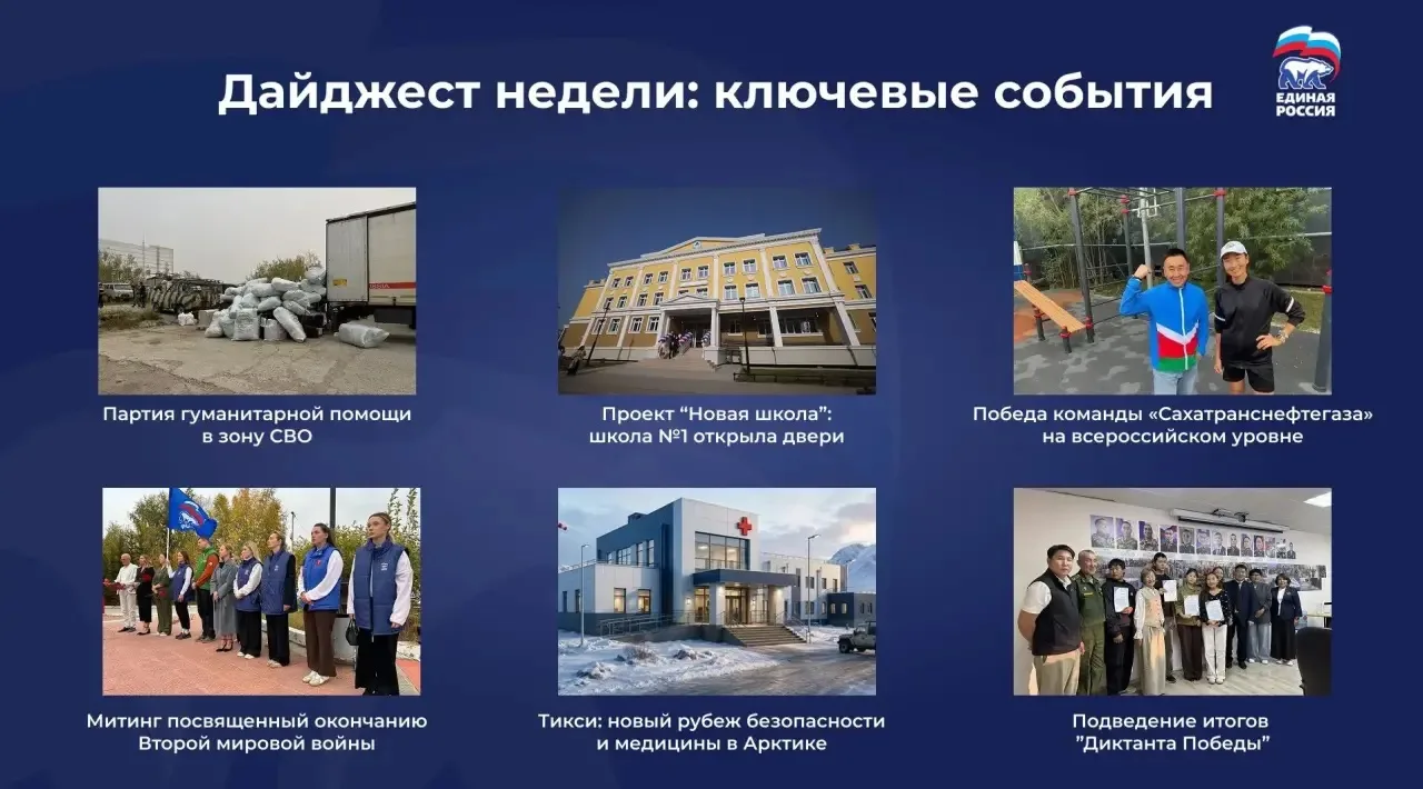 Дайджест недели: ключевые события Якутского регионального отделения Единой России