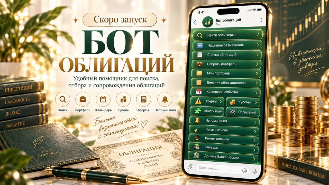 ☺️ ИТАК... для меня сегодня немного волнительный момент - запускаю бота по облигациям.