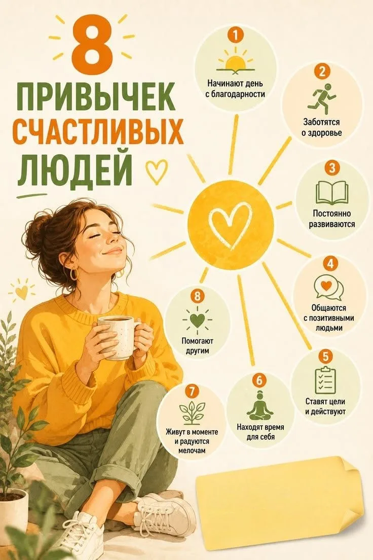 8 привычек счастливых людей.