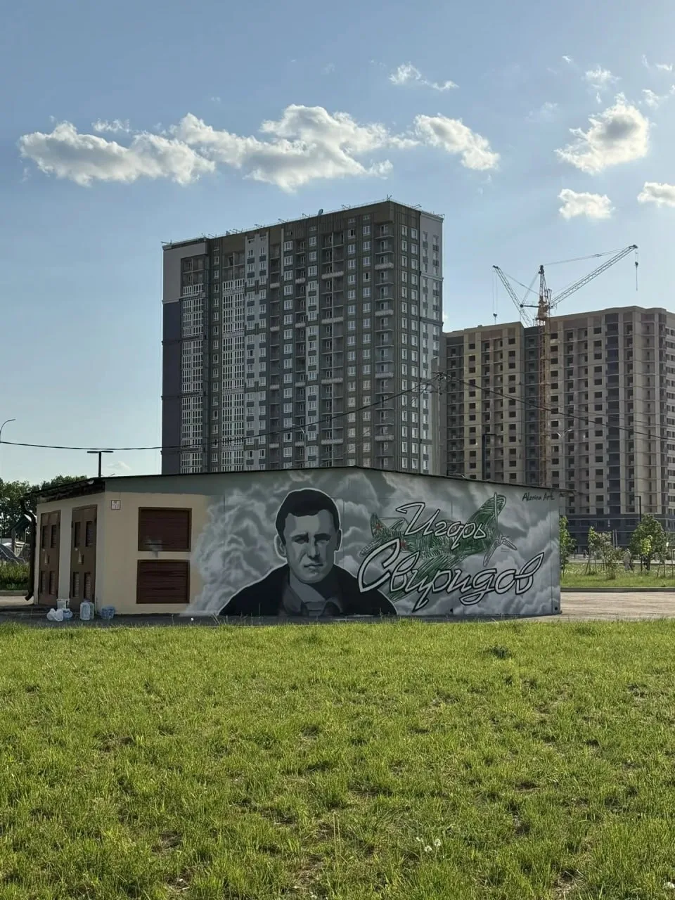 🎨 В Европейском микрорайоне появился мурал в память о липецком лётчике-герое Игоре Свиридове.  Тепер
