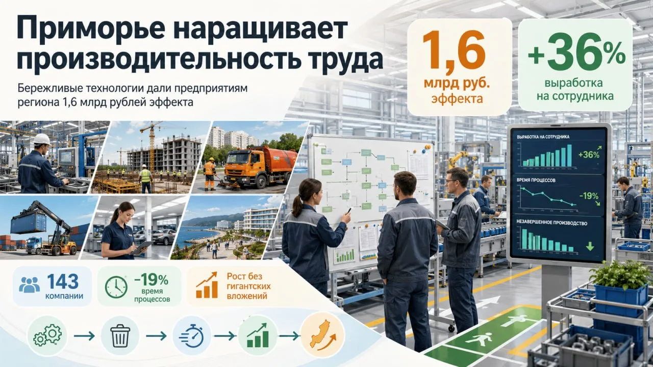 Предприятия Приморского края, участвующие в федеральном проекте «Производительность труда», получили