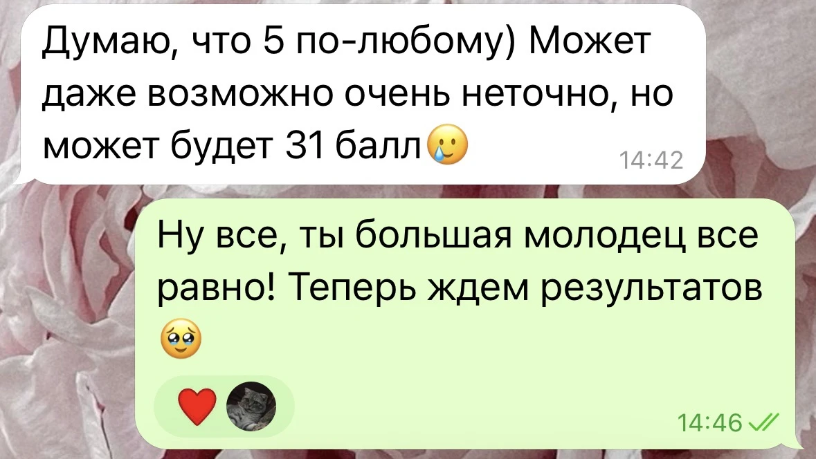 Экзамен написали, а теперь самое волнительное.. ожидание результатов 🥲
