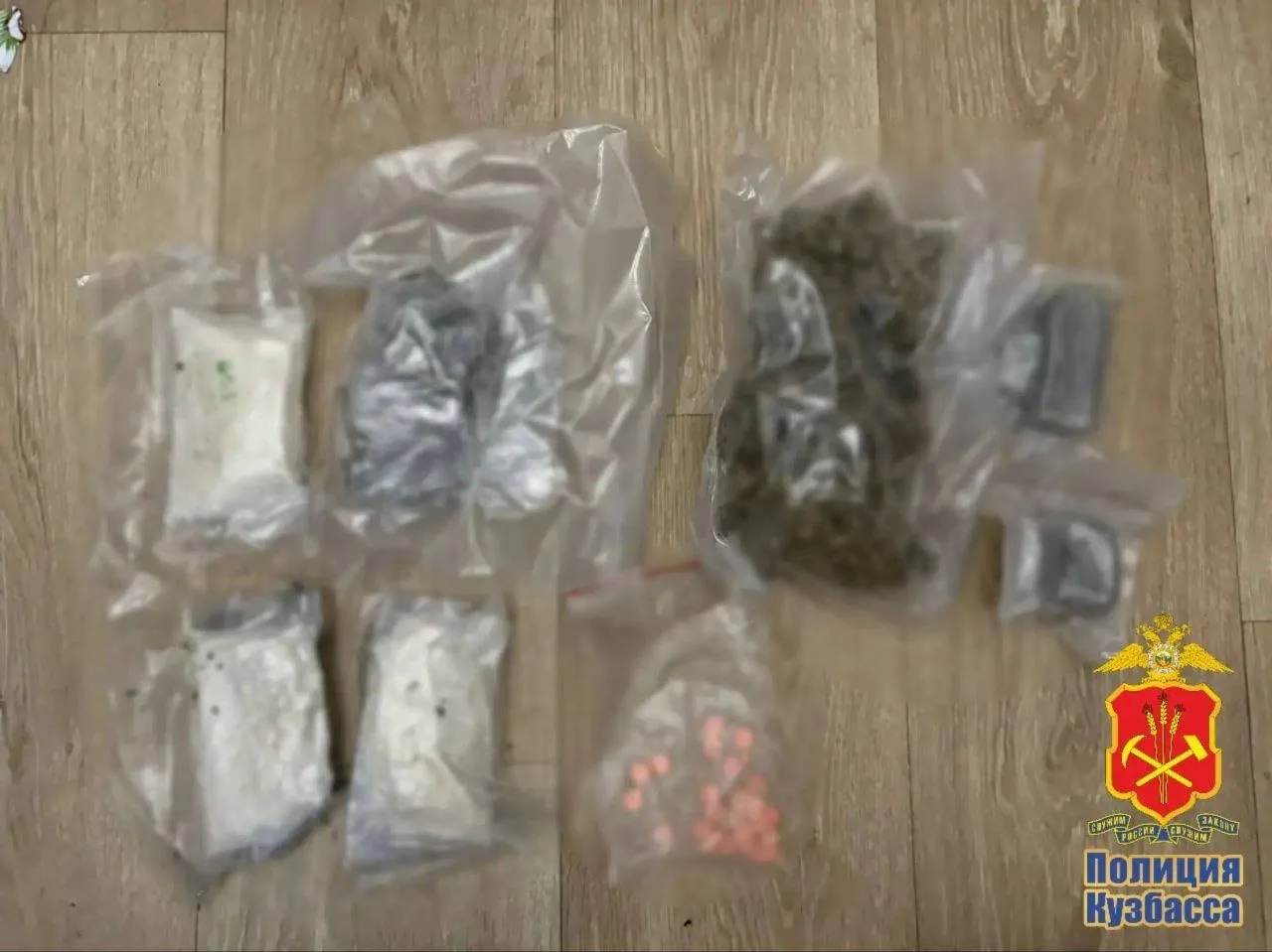 В Кемерове задержали драгдилера с более чем 1,2 кг наркотиков.