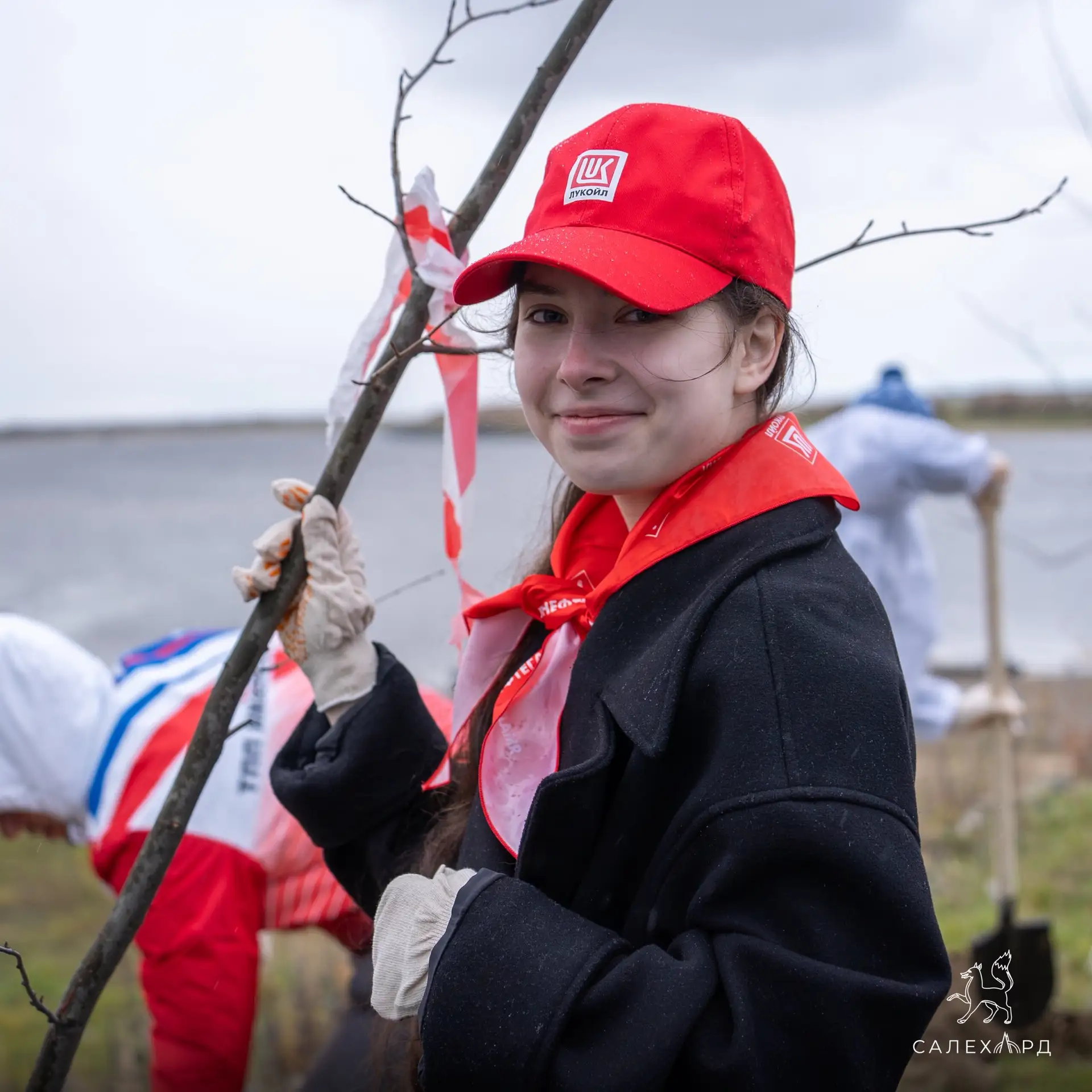 🌱 На территории Салехардского речного вокзала высадили осины