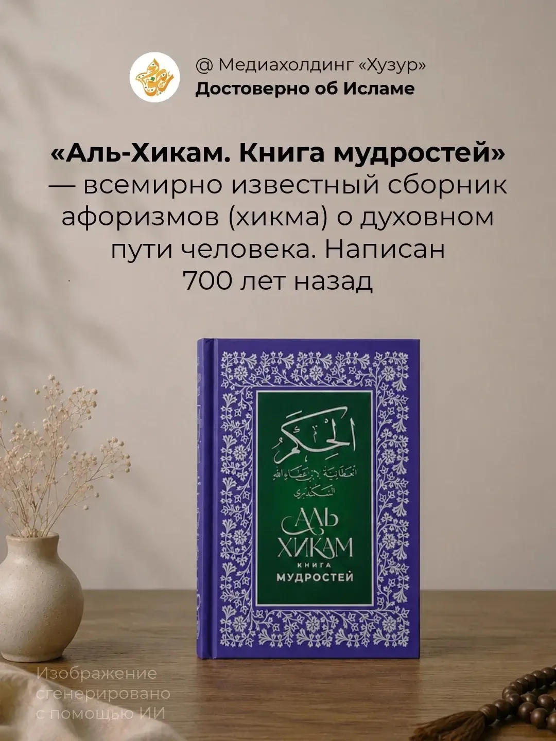 «Аль-Хикам. Книга мудростей» — это сборник коротких афоризмов, который даёт духовные ориентиры. 700 