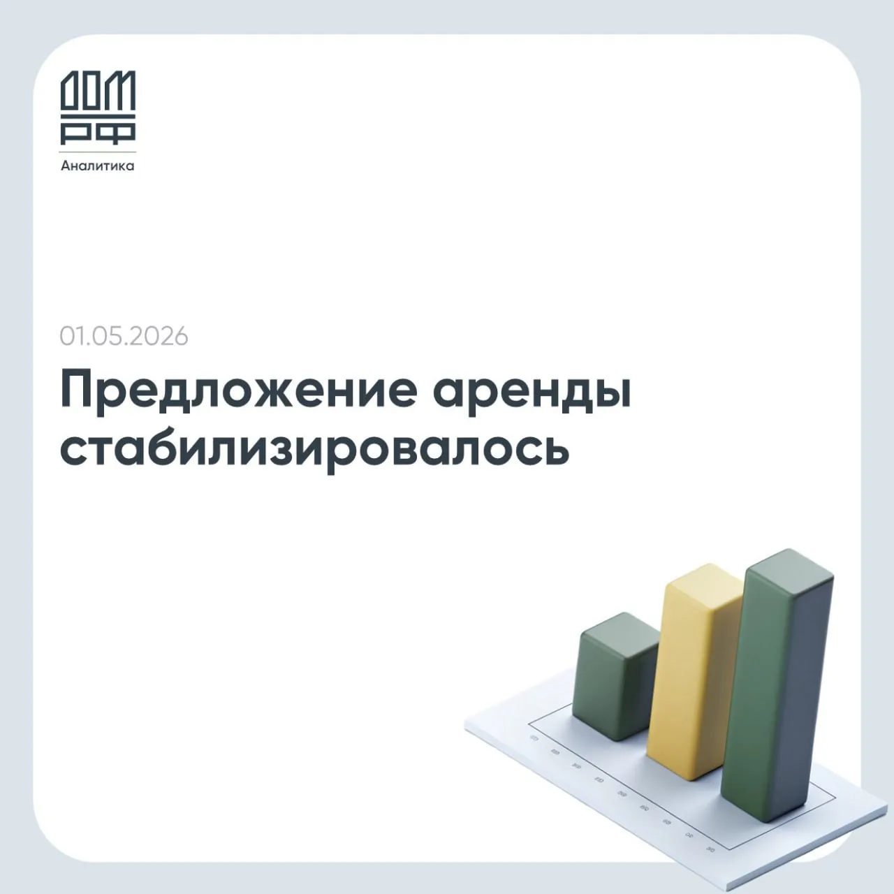 После активного роста в I квартале 2026 г. рынок аренды жилья стабилизировался на повыш...