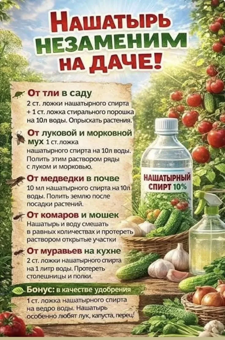 Нашатырь незаменим на даче 🔥

👩‍🌾 Дачный уголок