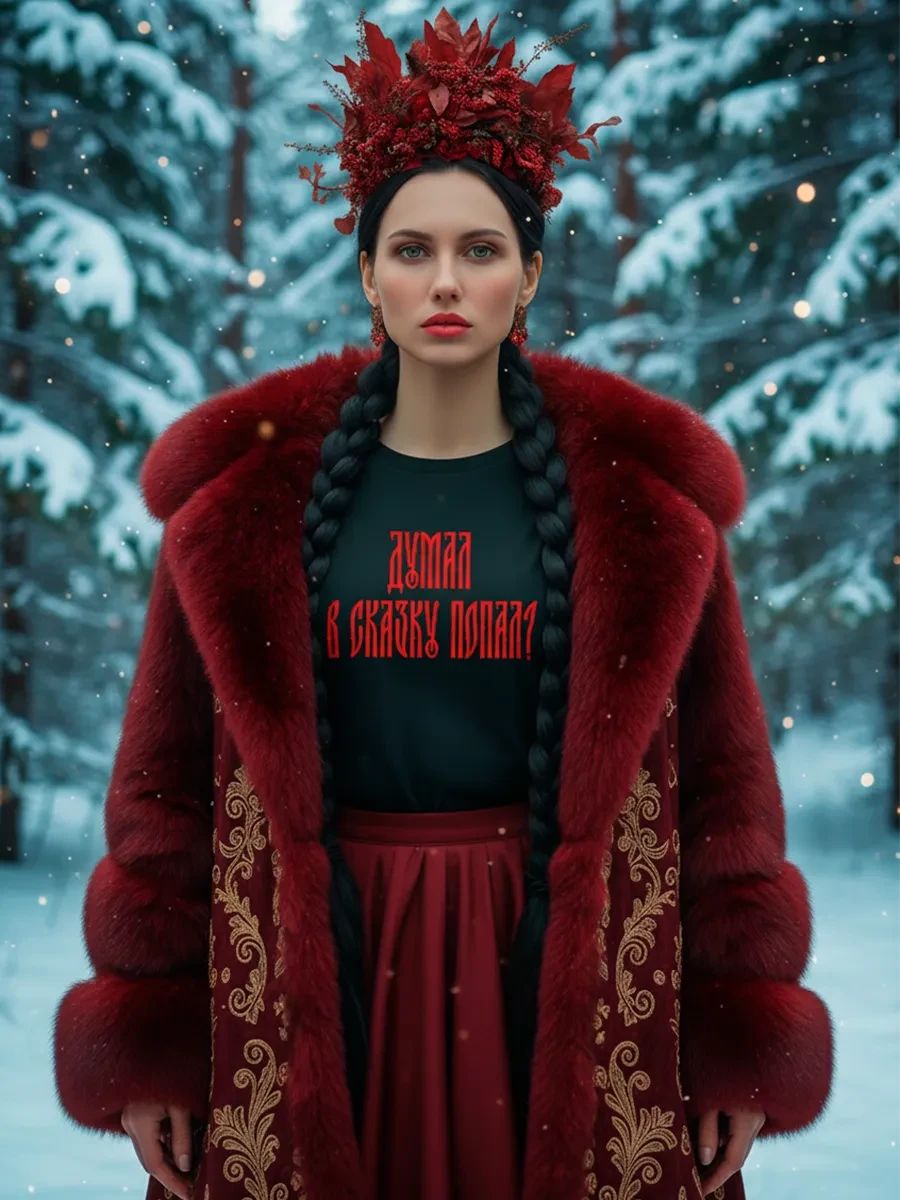⚡️ Футболка с принтом русский стиль, Easy tee