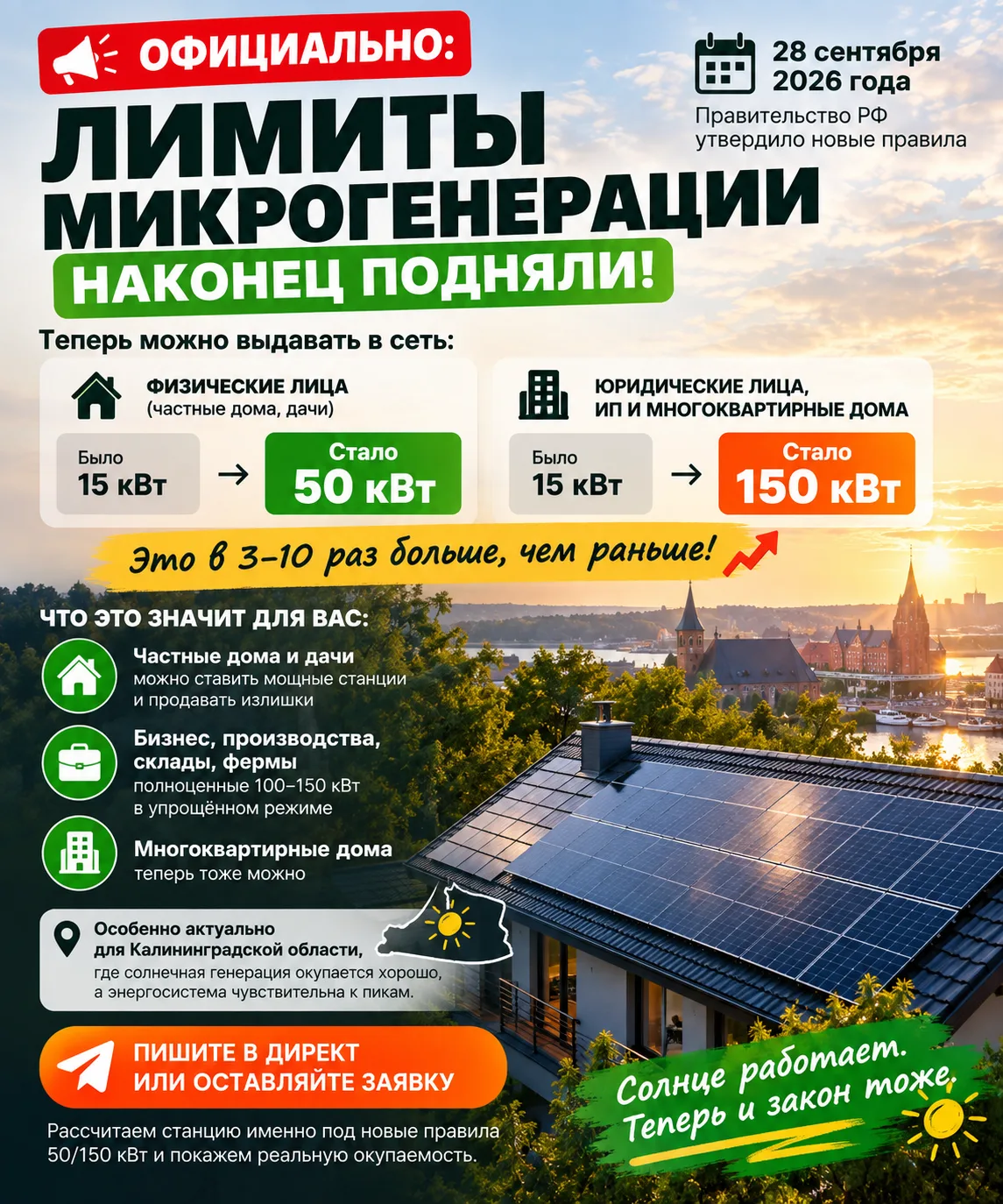 🔥 ОФИЦИАЛЬНО: лимиты микрогенерации наконец подняли!