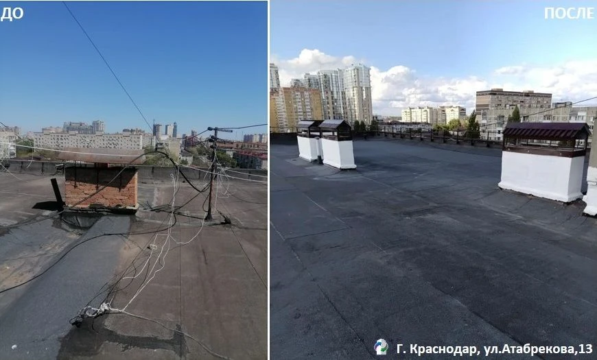 Более 100 крыш многоквартирных домов уже отремонтированы по краткосрочному плану этого года.  Всего 