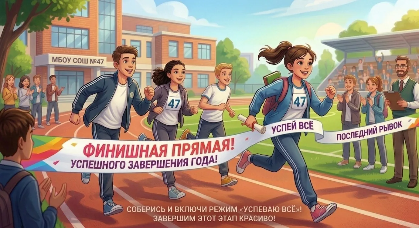 Финишная прямая уже совсем близко! 🎯  Учебный год постепенно подходит к концу, а значит, самое время