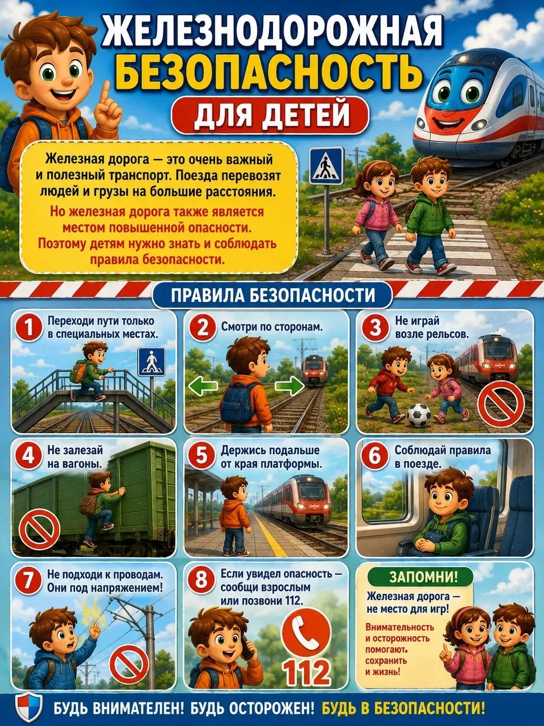 Информационные листы по профилактике травматизма на железнодорожной инфраструктуре.
