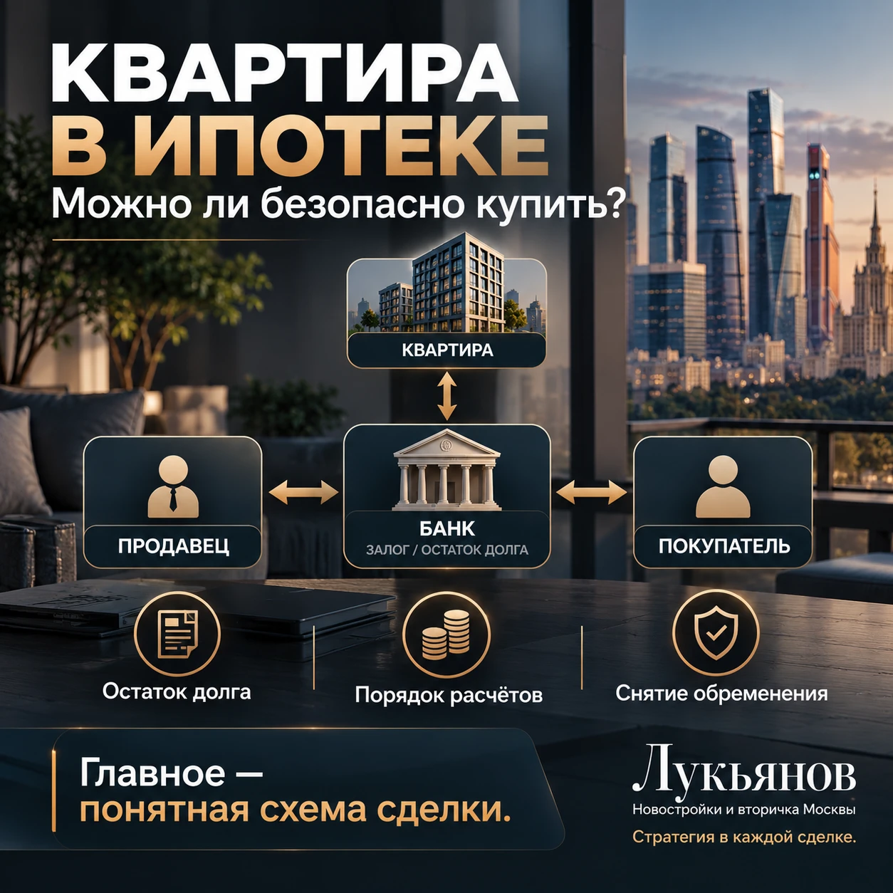 🏠 Продавец ещё платит ипотеку. Можно ли безопасно купить такую квартиру?