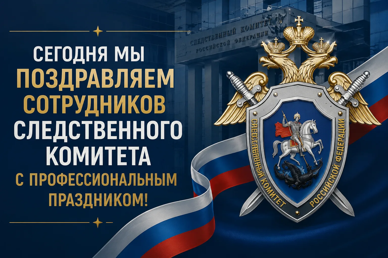 Поздравляем сотрудников Следственного комитета с профессиональным праздником!
