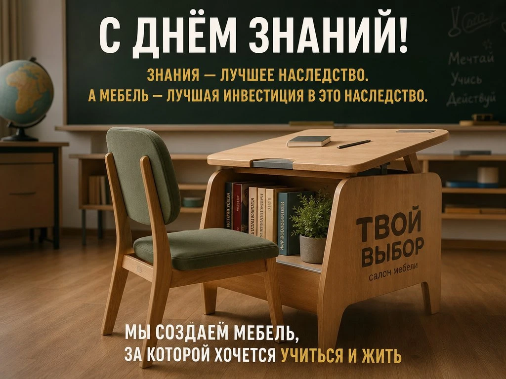 Инвестиция в знания начинается с комфортного рабочего места. 🪵✨