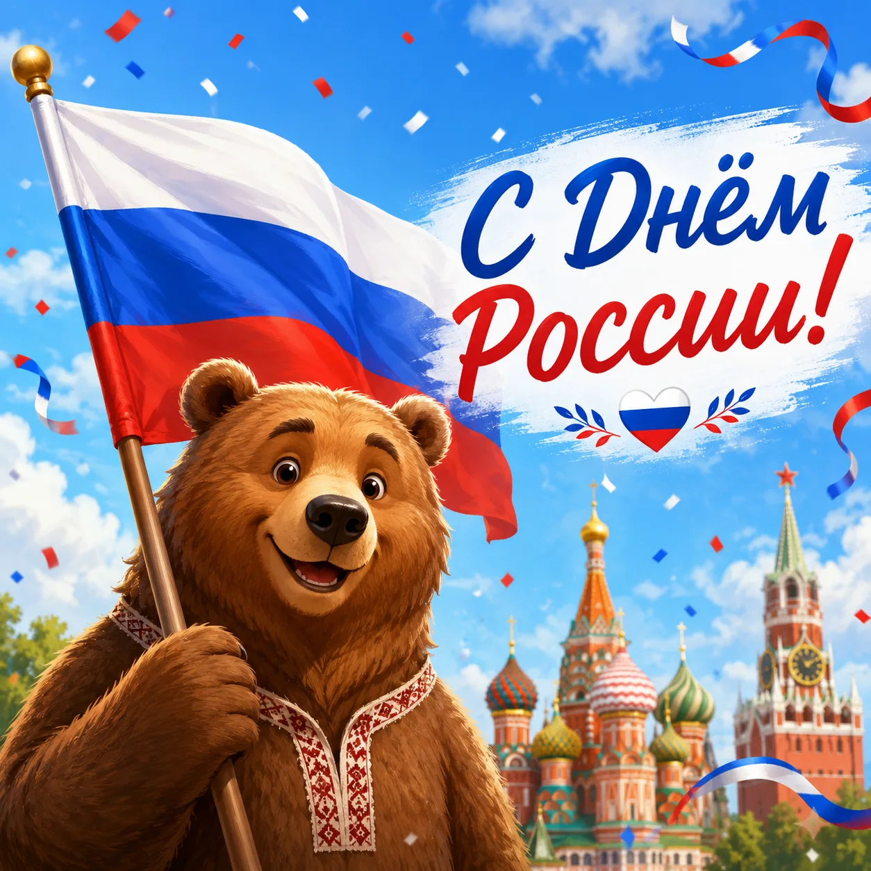 С Днём России! 🇷🇺

Пусть этот день напоминает нам о главном: силе, единстве, уважении к своей исто