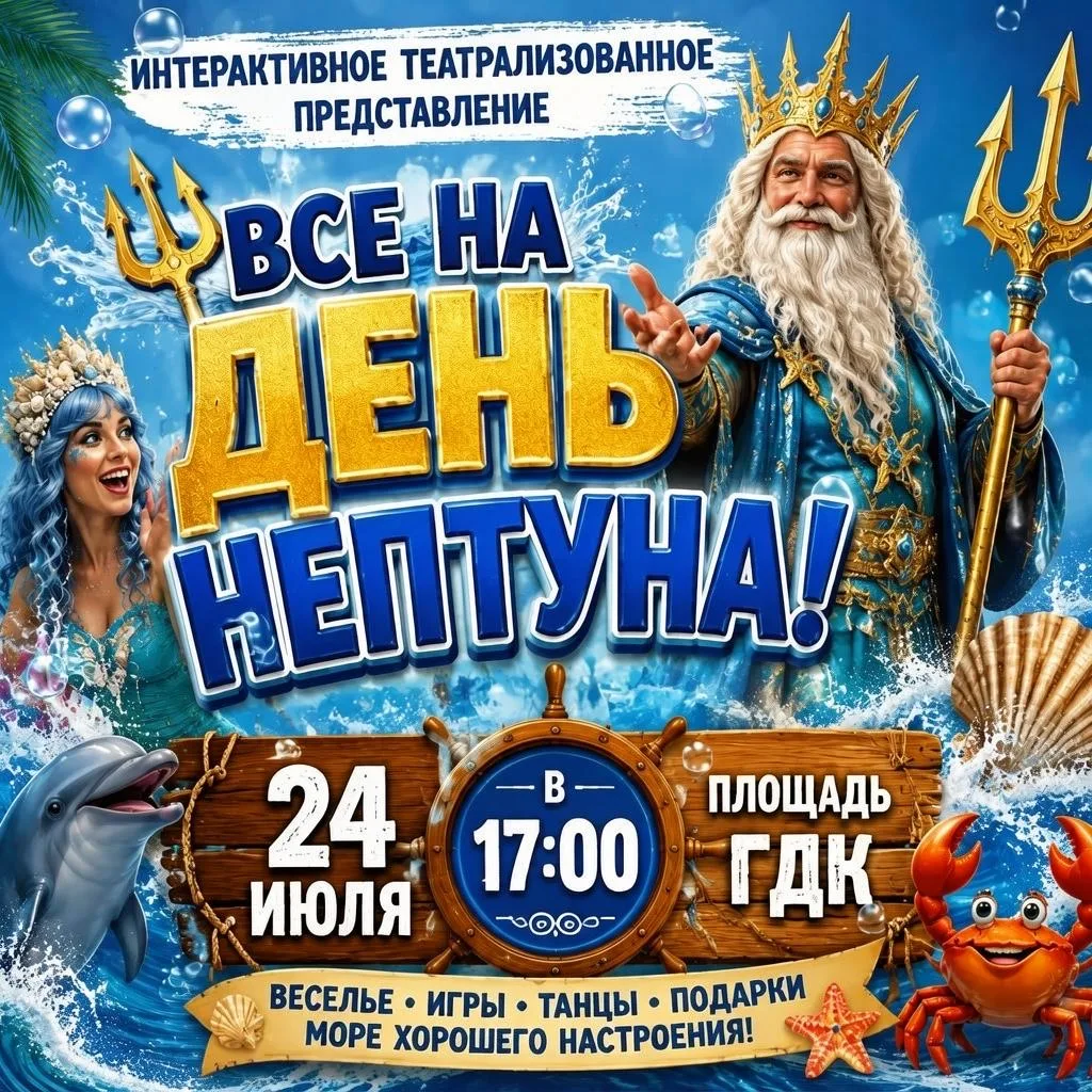 🧜‍♂️ ВСЕ НА ДЕНЬ НЕПТУНА! Водная феерия в Болохово! 💦

Лето в разгаре, а это значит, что пора зват