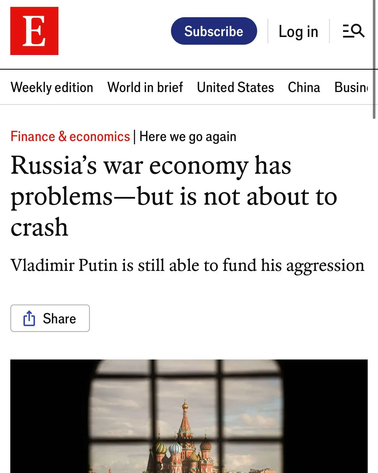 ‼️ Российской экономике пока еще очень далеко до краха — The Economist