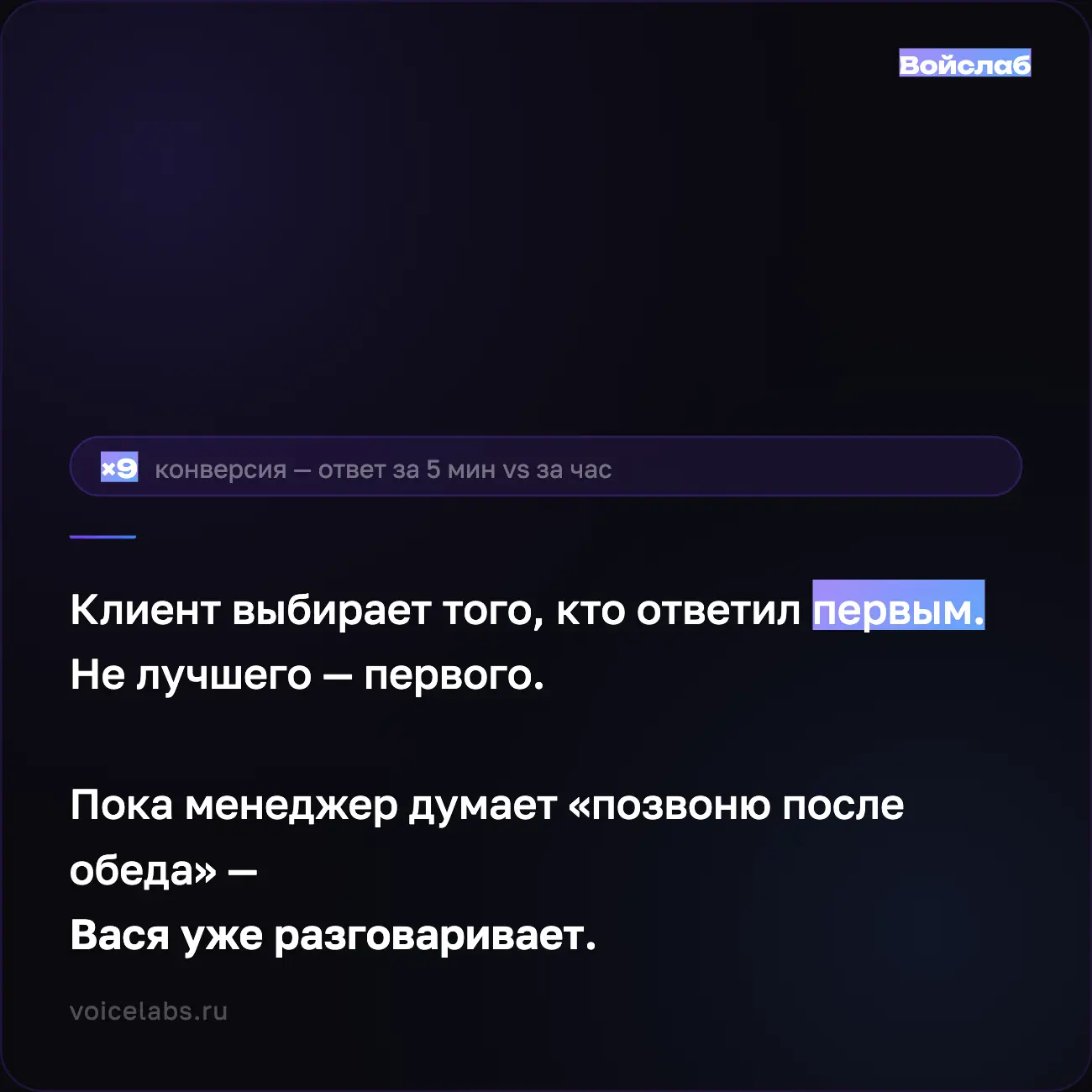 Ответить первым — значит выиграть. Не лучшим, не дешевле. Первым.

Исследование 15 000 входящих обра