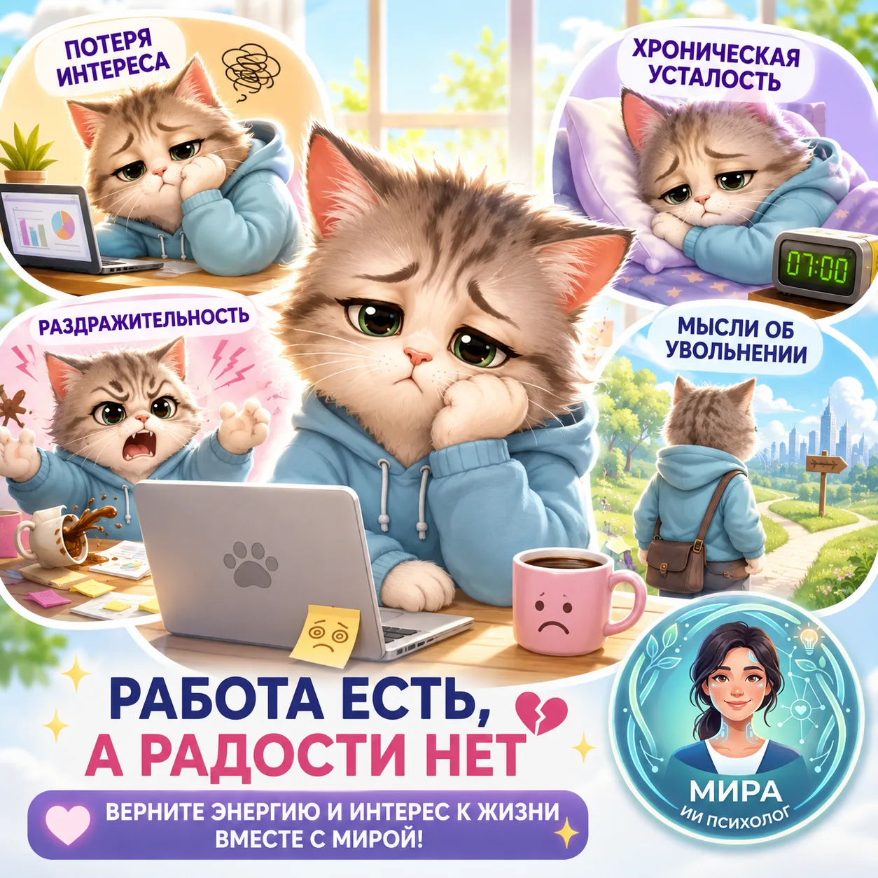 📉 Работа есть, а радости нет: Почему карьера перестает приносить удовольствие? ✨