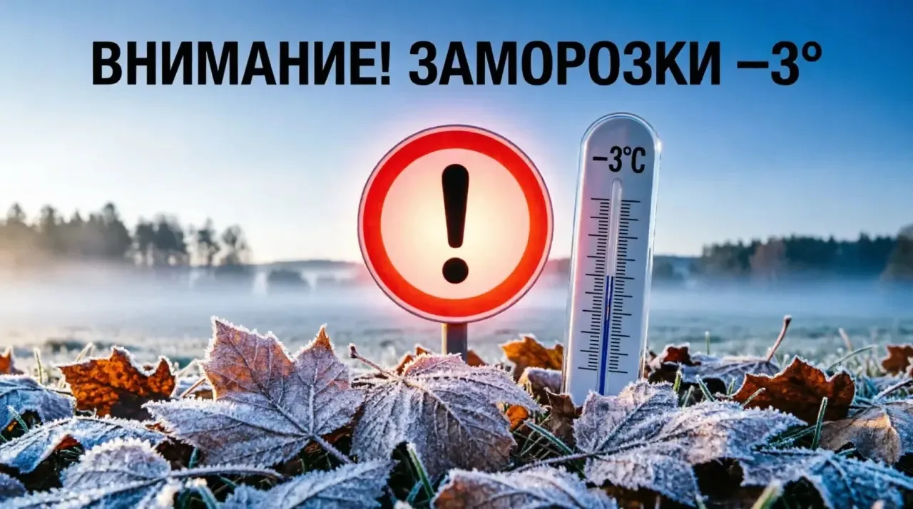 В РЕГИОН ВРЫВАЮТСЯ ЗАМОРОЗКИ ДО -3°! 🥶