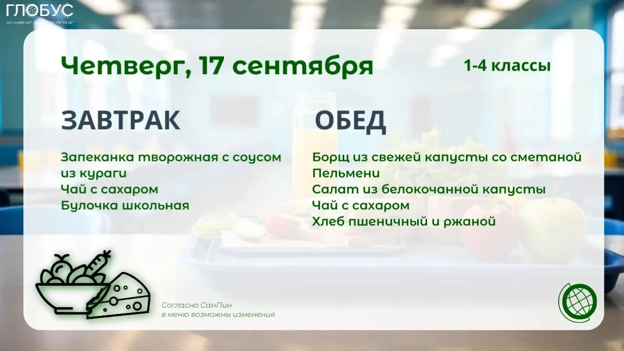 🍲ШКОЛЬНОЕ МЕНЮ для 1-4 классов и 5-11 классов.