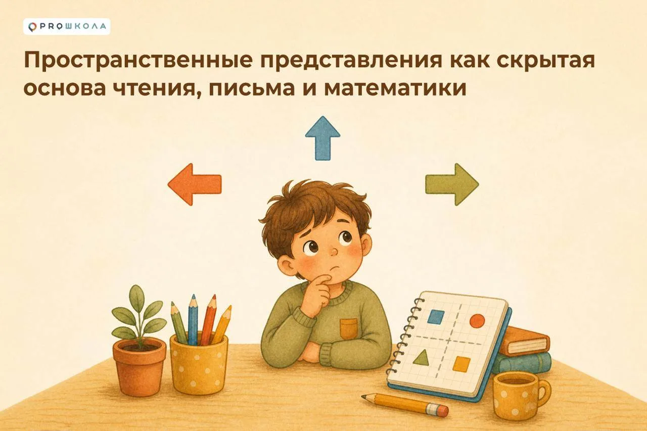 ↔️ Пространственные представления как скрытая основа чтения, письма и математики  Почему ребёнок не 
