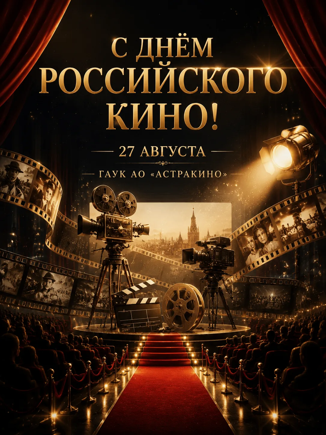 ГАУК АО «Астракино» поздравляет с Днём российского кино!🎬✨