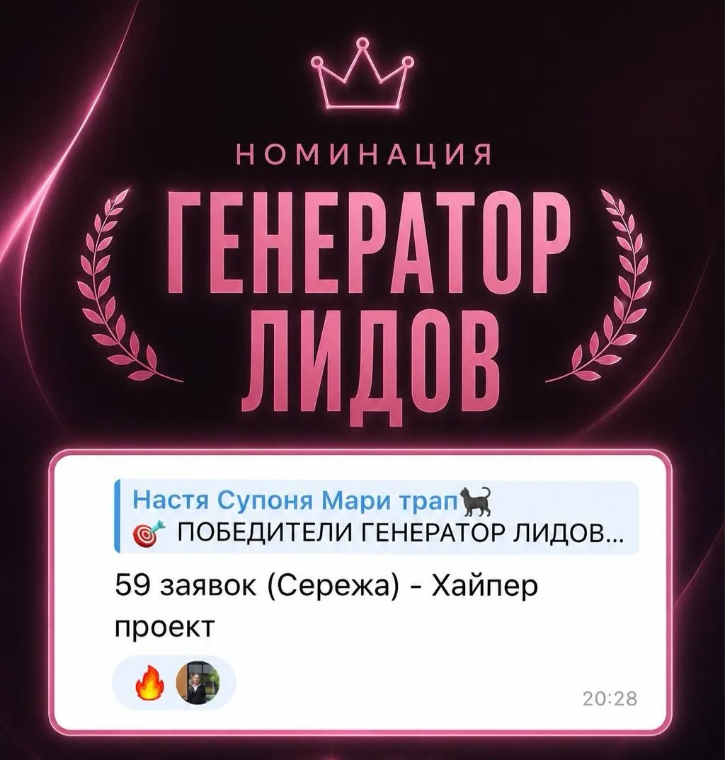 НОМИНАЦИЯ «ГЕНЕРАТОР ЛИДОВ» 🎯