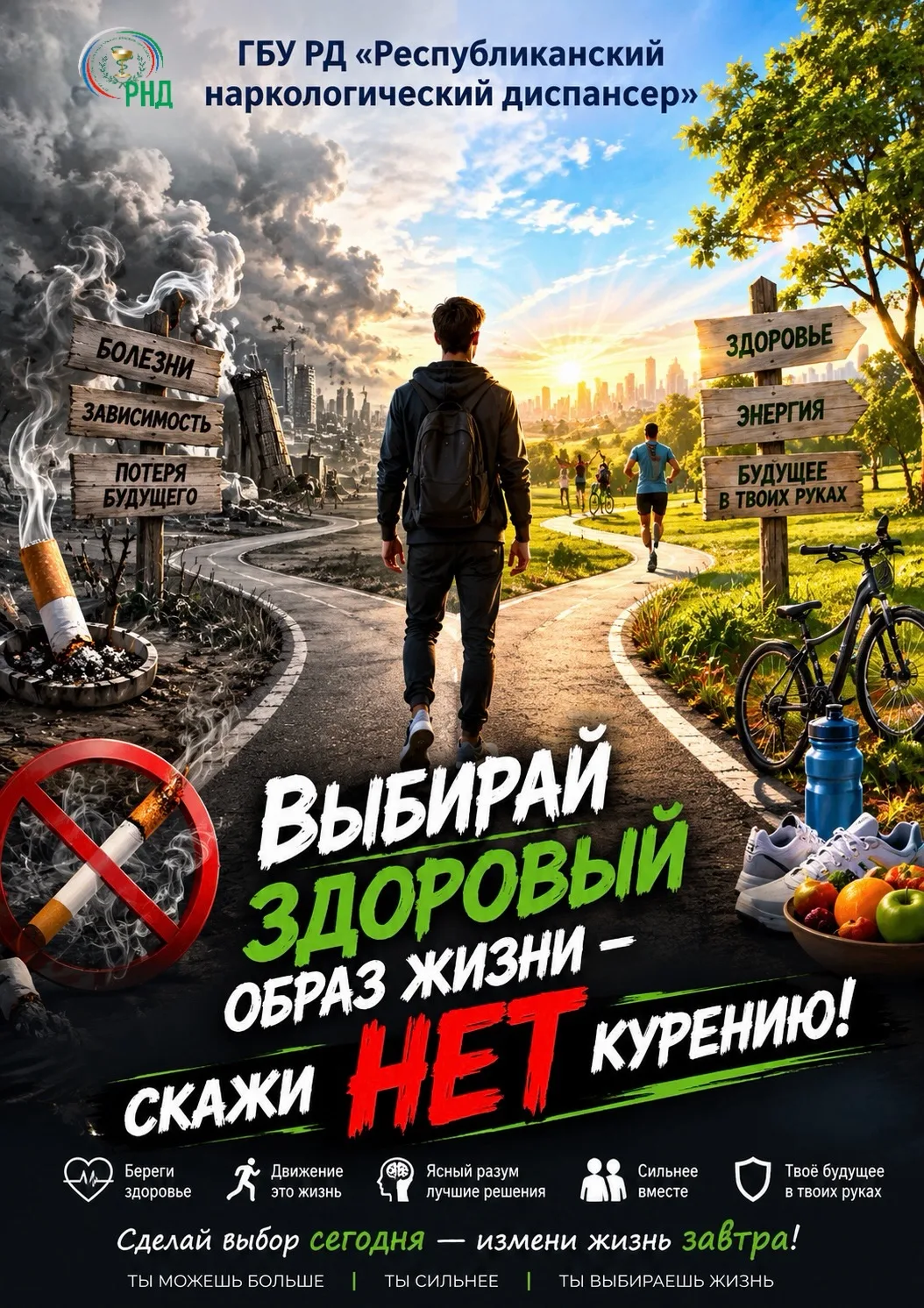 Выбирай здоровый образ жизни :  « Скажи «НЕТ!» курению»

Курение – это не вредная привычка, а стойки