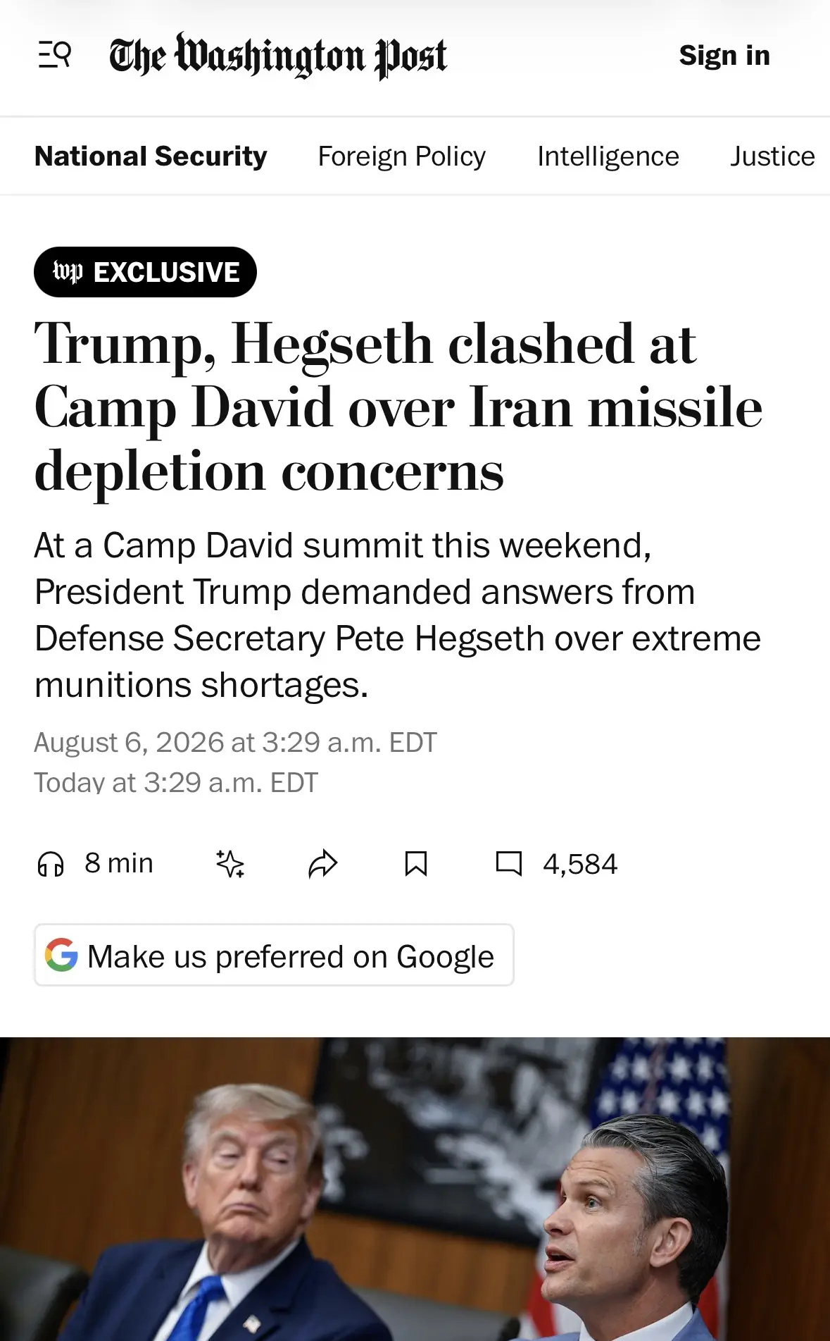 ⚡️ Раздражение Трампа затяжной войной с Ираном вылилось в конфликт с Хегсетом - The Was...