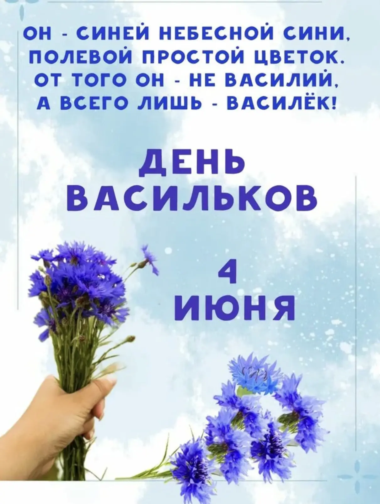 🪻Васильковый день — 4 июня 💙
