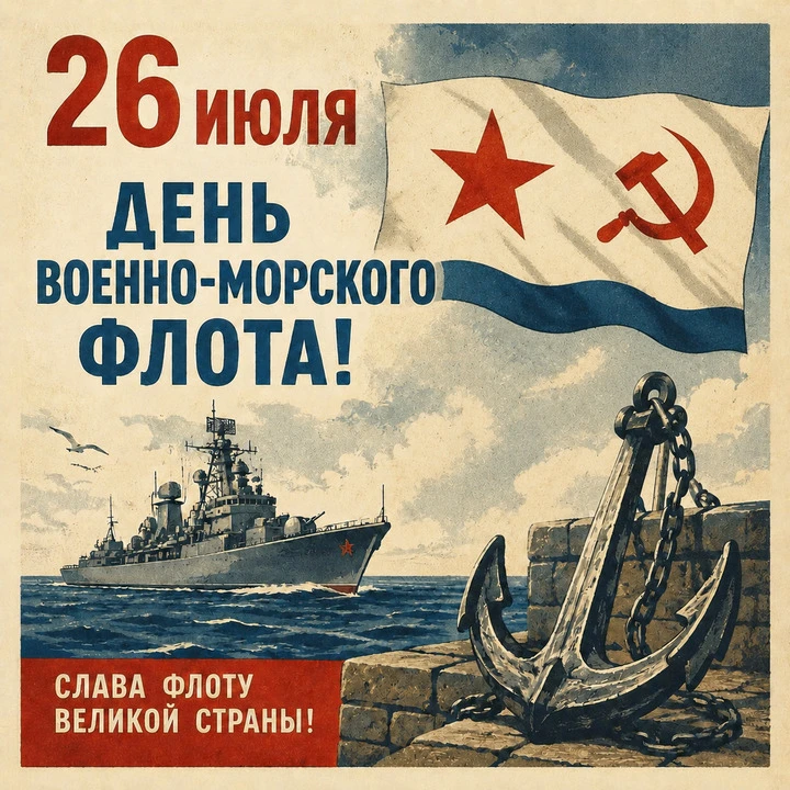 🛥 День Военно-Морского Флота России отмечается ежегодно в последнее воскресенье июля. В 2026 году п