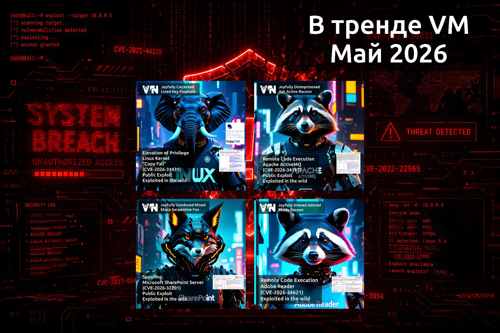 Майский "В тренде VM": громкие уязвимости в Linux, ActiveMQ, SharePoint и Adobe Acrobat...