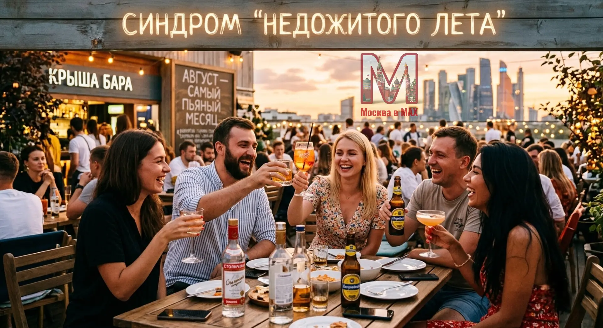 🥂 Август признали самым пьяным месяцем года — многие пытаются «успеть прожить» лето, усиливая ощуще
