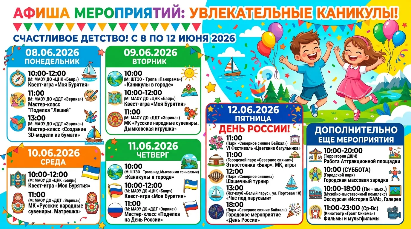 Лето в разгаре, и в городе для ребят подготовили много интересного!