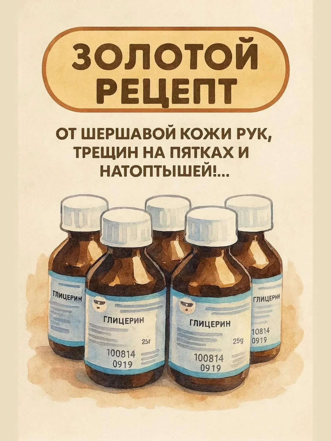 Берем глицерин, я обычно покупаю сразу 5 пузырьков. - В первом случае можно с уксусом, ...