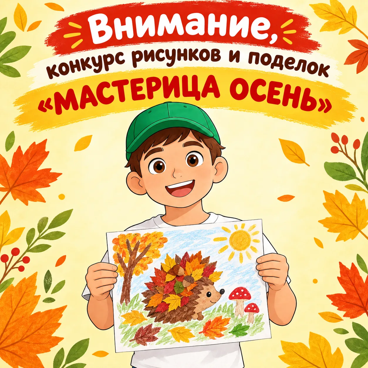 Приглашаем принять участие в семейном творческом конкурсе 🍂🍁"МАСТЕРИЦА ОСЕНЬ"🌾🍁