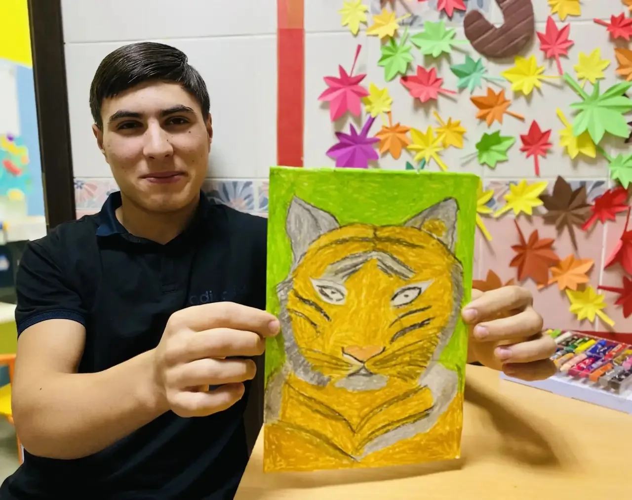 🐯🎨 В нашей творческой мастерской прошли уроки рисования, посвящённые одному из самых ...