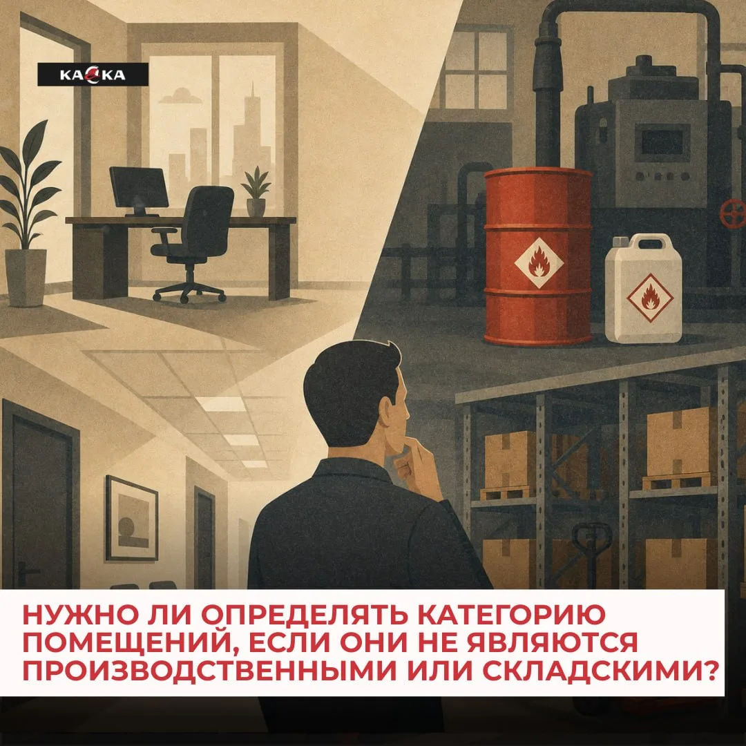Нужно ли определять категорию помещений, если они не являются производственными или скл...