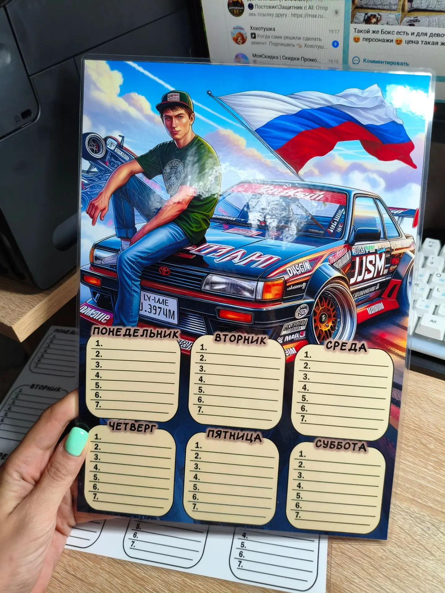 Просто расписание 📅 Формат А4. Стоимость 150 рублей ✅ будут еще варианты 😉