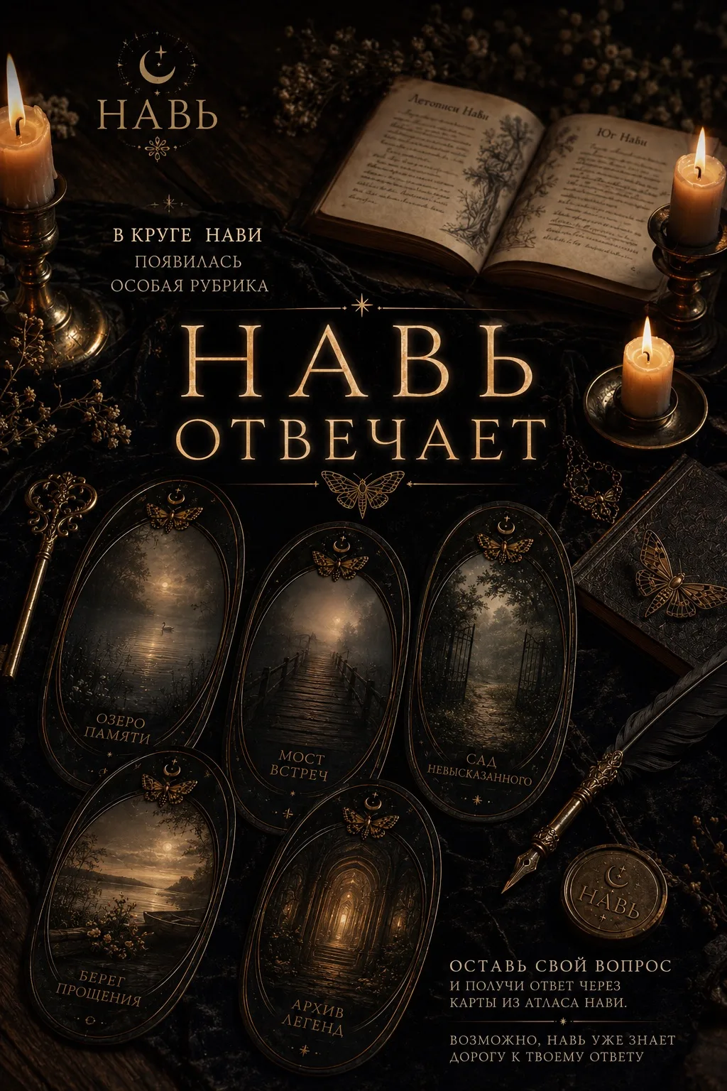 🌙 В КРУГЕ НАВИ появилась особая рубрика

✦ НАВЬ ОТВЕЧАЕТ ✦

Иногда нам хочется задать вопрос.

Не м