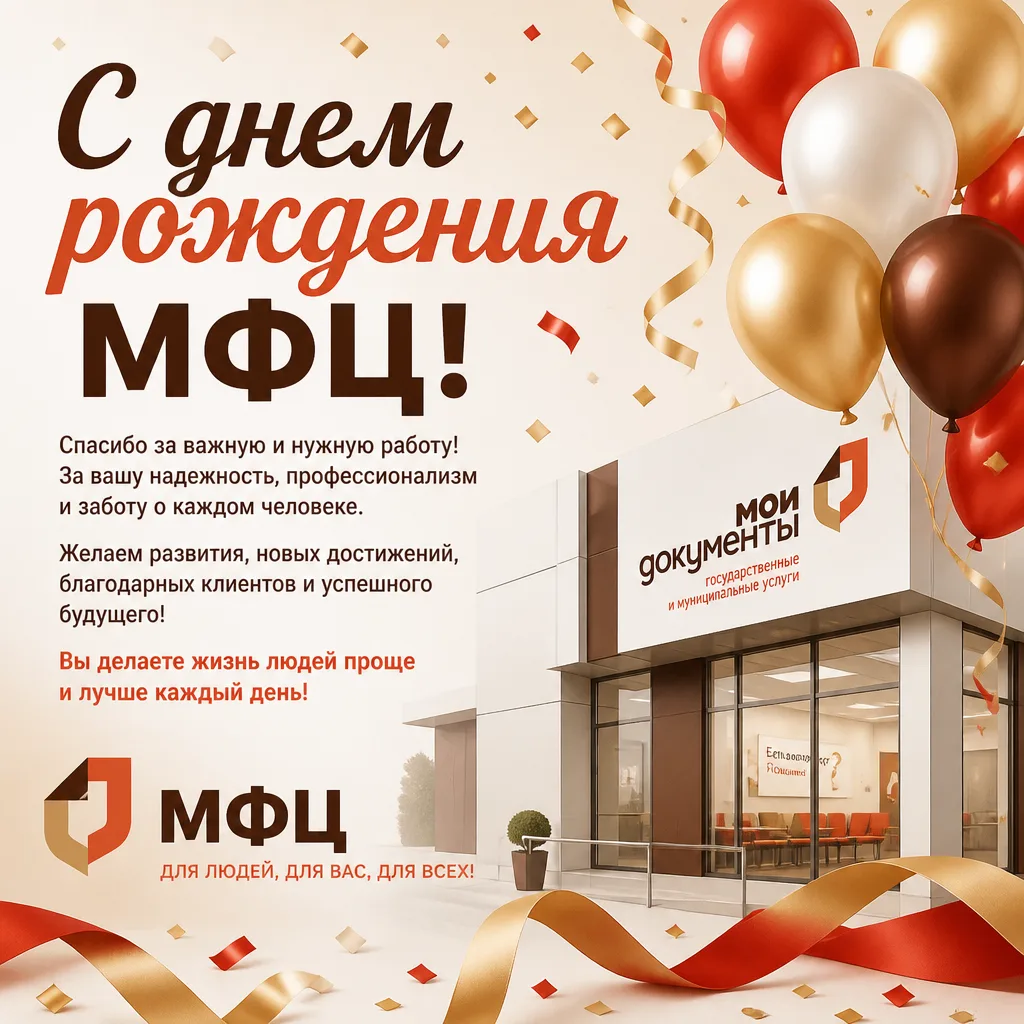 🎂МКУ «МФЦ Первомайского муниципального округа»- 1️⃣5️⃣ лет!👏