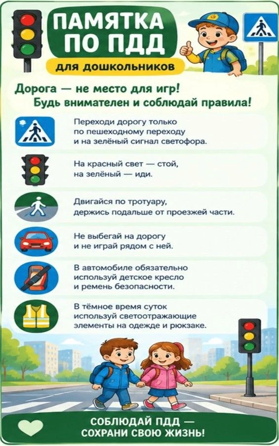 Дорога — не место для игр. Даже хорошо знакомый маршрут до детского сада требует вниман...