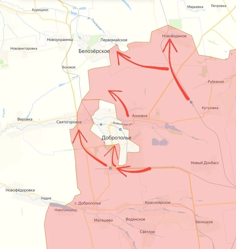 ‼️ Обстановка в районе Доброполья