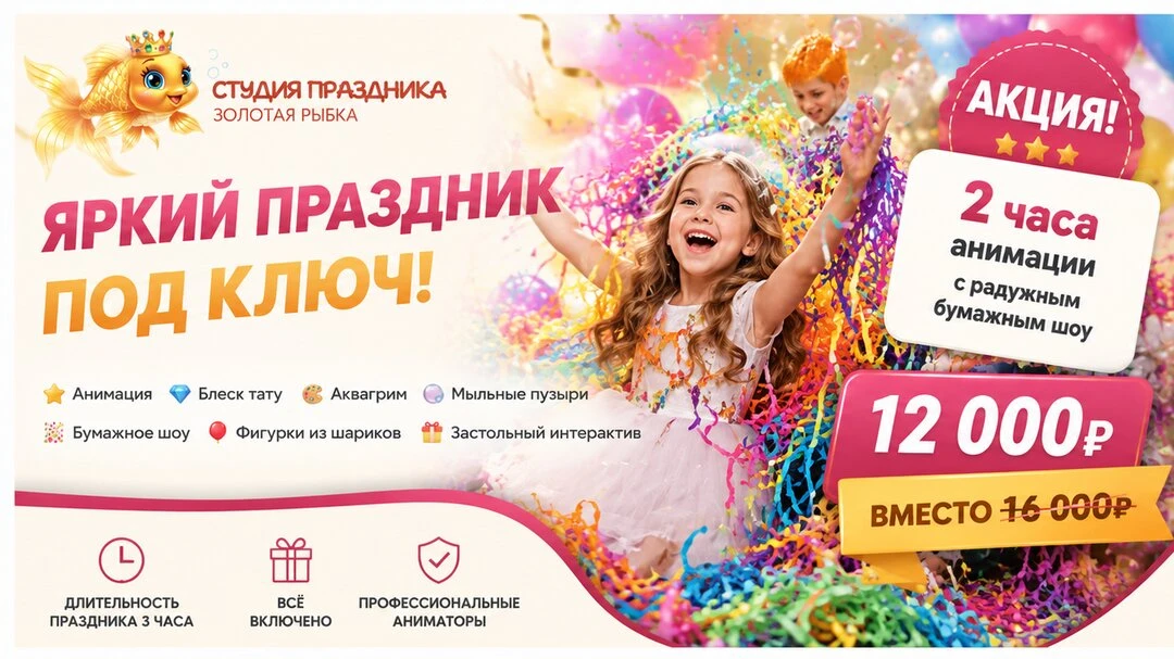 Аниматоры на детский праздник