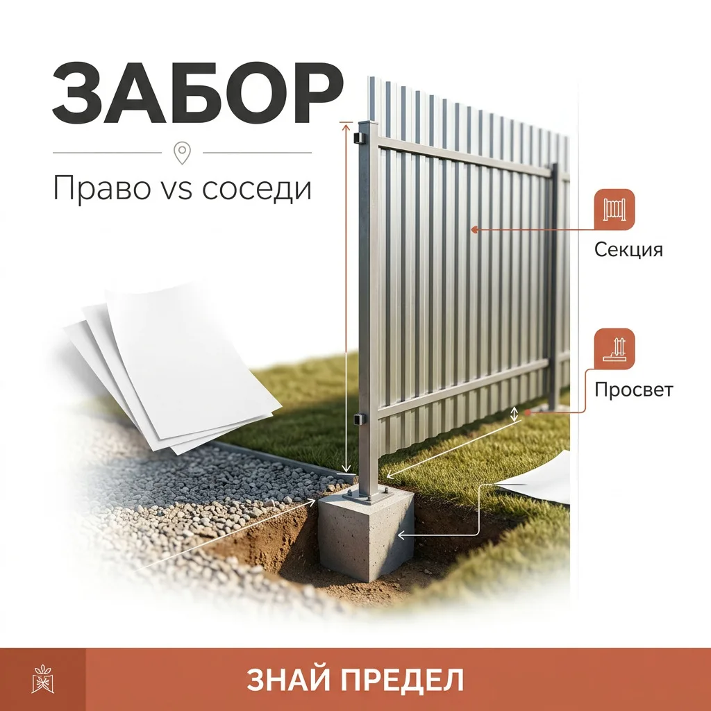 📏 Высота забора между соседями: где заканчивается ваше право