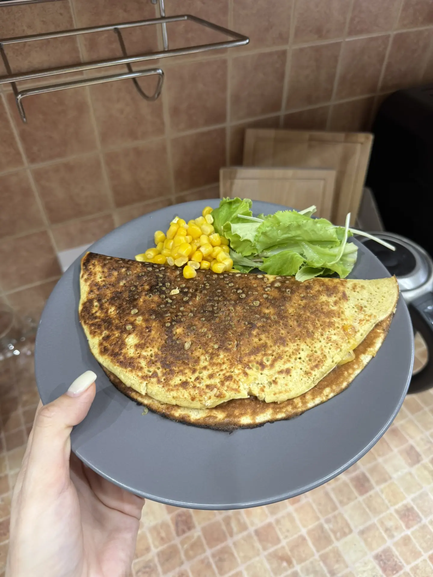 Мой самый любимый ПП-завтрак овсяноблин с сыром и помидорами. Сегодня он был особенно долгожданным и