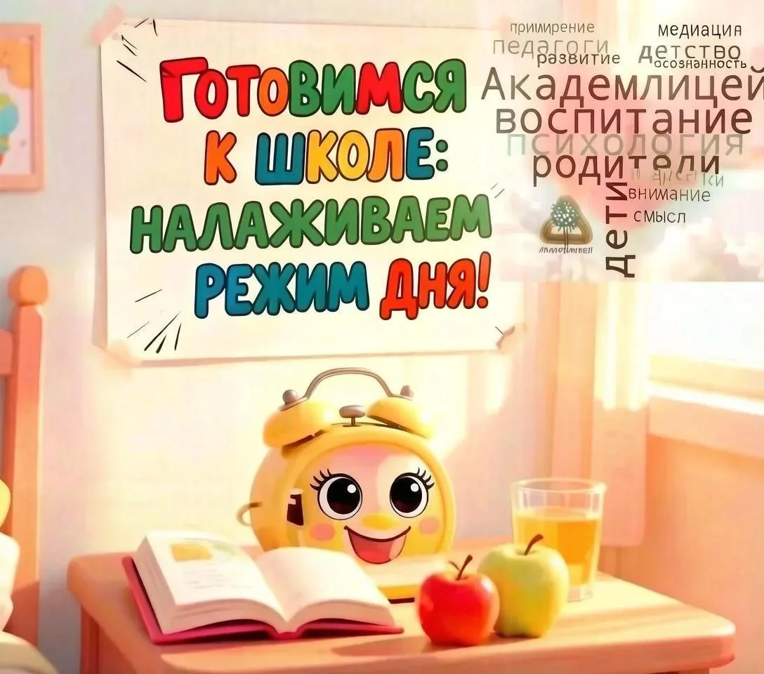 🔔 Готовимся к школе: восстанавливаем режим дня!